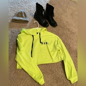 SHEIN “Babe” Cropped Hoodie